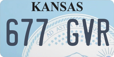 KS license plate 677GVR