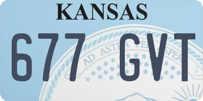 KS license plate 677GVT
