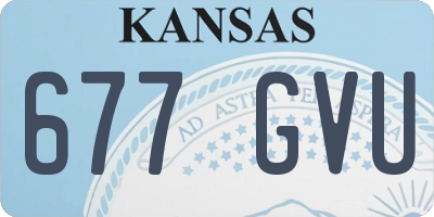 KS license plate 677GVU