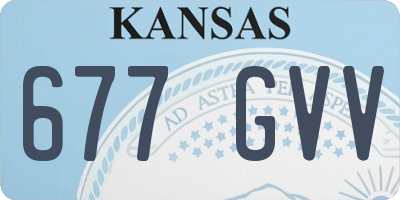 KS license plate 677GVV
