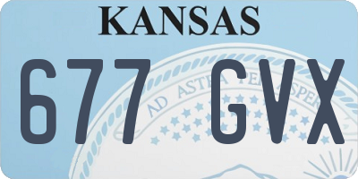 KS license plate 677GVX