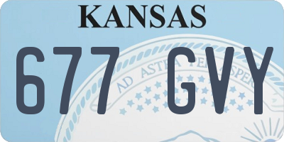 KS license plate 677GVY