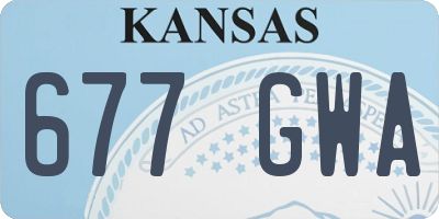 KS license plate 677GWA