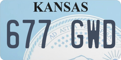 KS license plate 677GWD