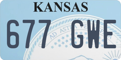 KS license plate 677GWE