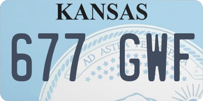 KS license plate 677GWF