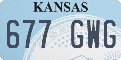 KS license plate 677GWG