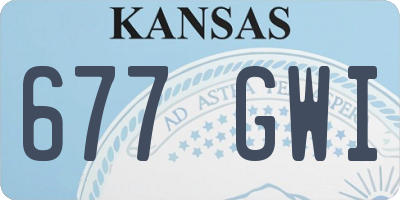 KS license plate 677GWI
