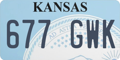 KS license plate 677GWK