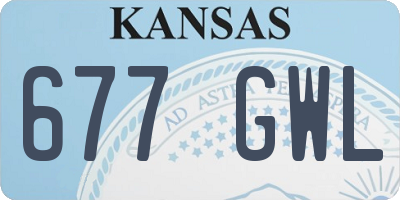 KS license plate 677GWL
