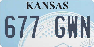 KS license plate 677GWN