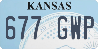 KS license plate 677GWP