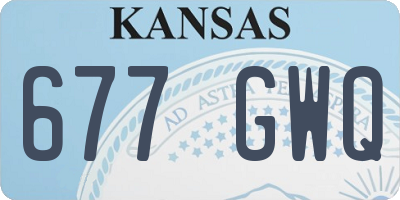 KS license plate 677GWQ