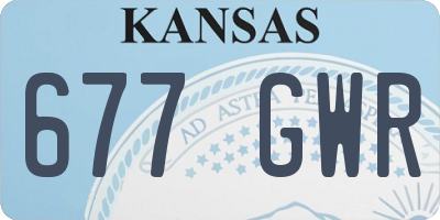 KS license plate 677GWR
