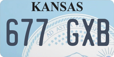 KS license plate 677GXB