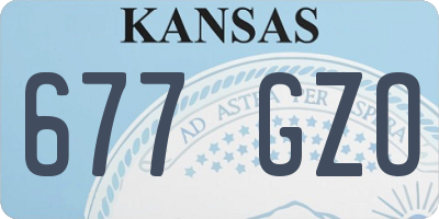 KS license plate 677GZO