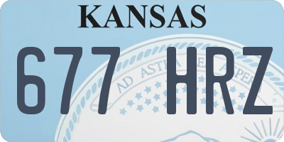 KS license plate 677HRZ