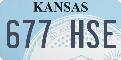 KS license plate 677HSE