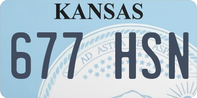 KS license plate 677HSN
