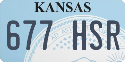 KS license plate 677HSR