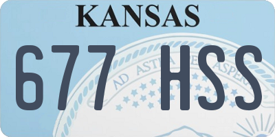 KS license plate 677HSS