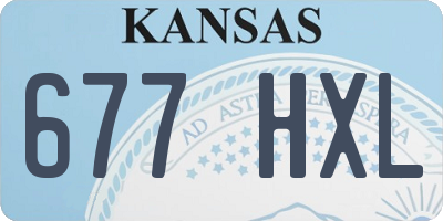 KS license plate 677HXL
