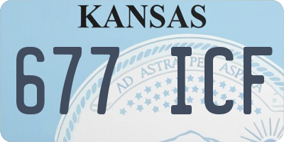 KS license plate 677ICF