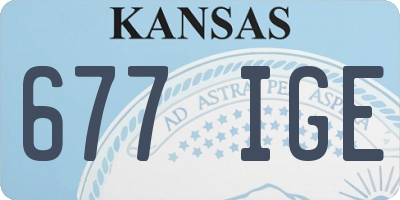 KS license plate 677IGE