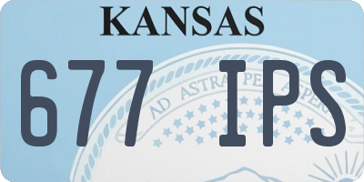 KS license plate 677IPS