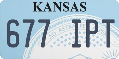 KS license plate 677IPT