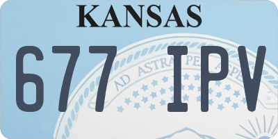 KS license plate 677IPV
