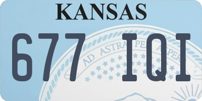 KS license plate 677IQI