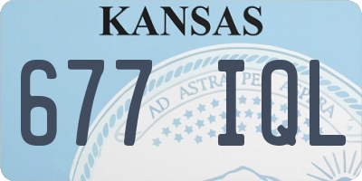 KS license plate 677IQL