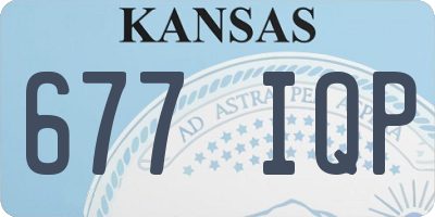 KS license plate 677IQP