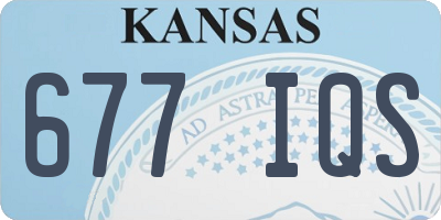 KS license plate 677IQS
