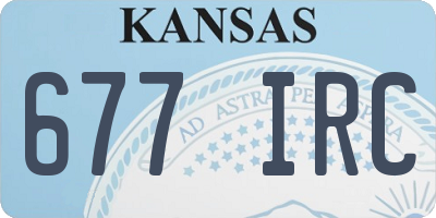 KS license plate 677IRC