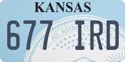 KS license plate 677IRD