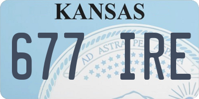 KS license plate 677IRE