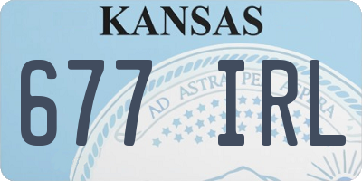 KS license plate 677IRL