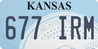 KS license plate 677IRM