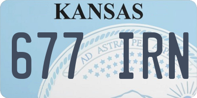 KS license plate 677IRN