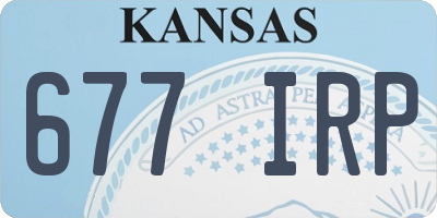 KS license plate 677IRP