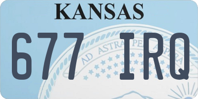 KS license plate 677IRQ