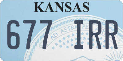 KS license plate 677IRR