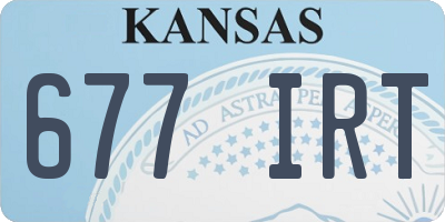 KS license plate 677IRT
