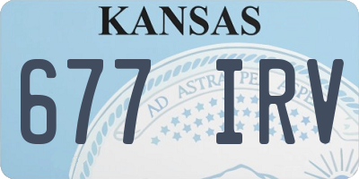 KS license plate 677IRV