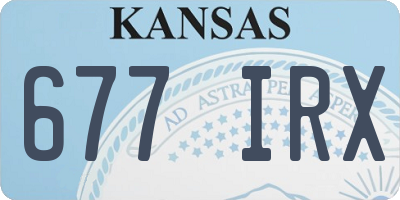 KS license plate 677IRX