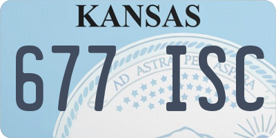 KS license plate 677ISC