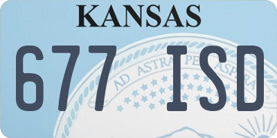 KS license plate 677ISD