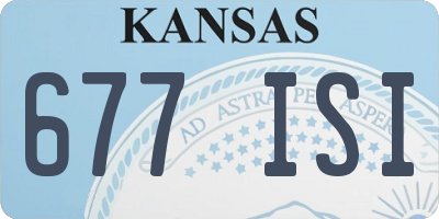 KS license plate 677ISI